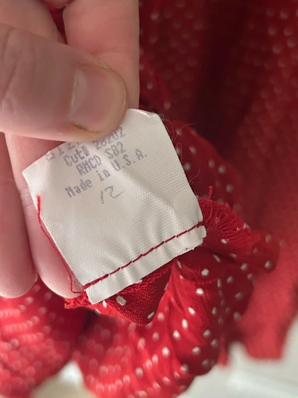 Vintage Laundry By Shelli Segal Size 12 Red Polka Dot Button-Front Maxi Dress - Picture 4 of 5